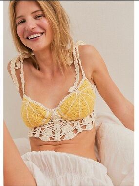 NWT Free People Sweet On You Crochet Bra